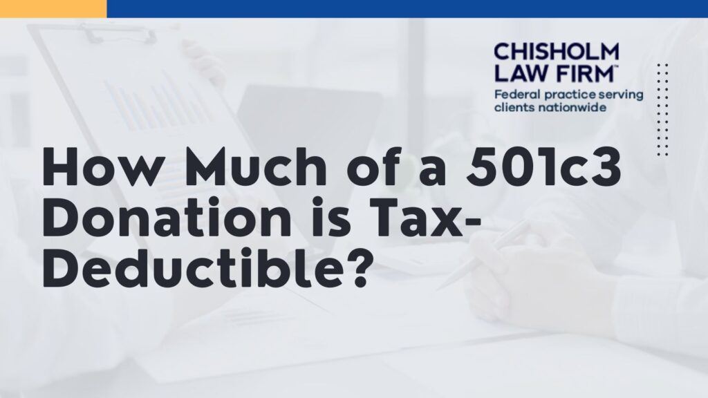 How much of a 501c3 donation is tax-deductible