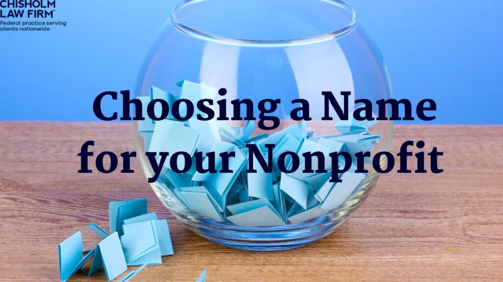 Choosing a Name for your Nonprofit